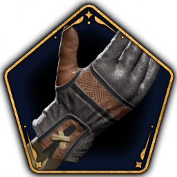 Ornate Black and Brown Gloves