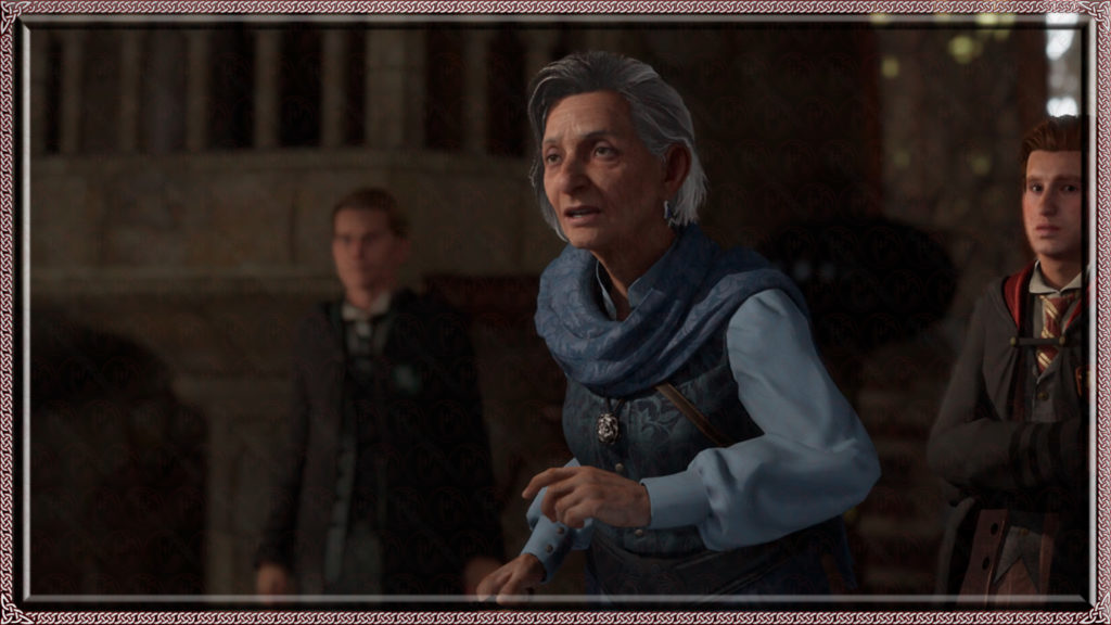 Professor Hecat shows her Dark Arts Defense class the usefulness of surprise with the Levioso spell.