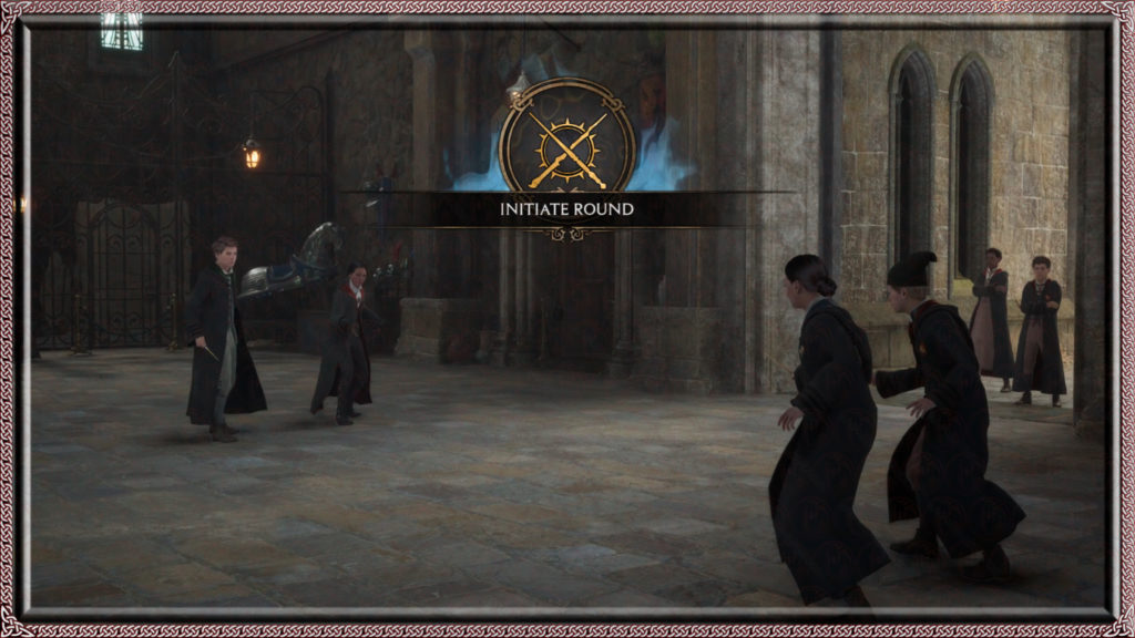 The player begins an initiate Crossed Wands challenge.