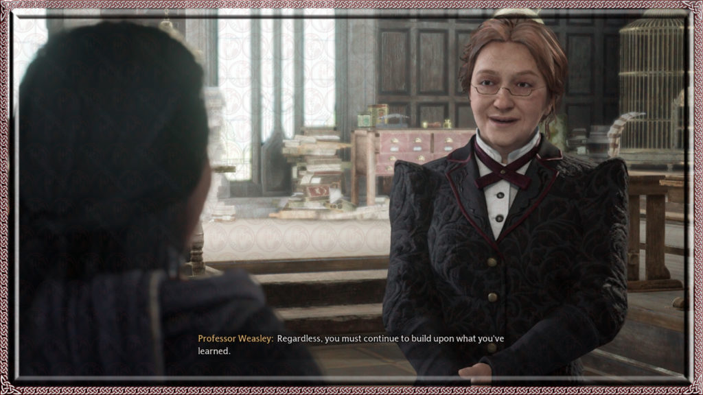 Professor Weasley encourages you to continue building on your work of the first day.