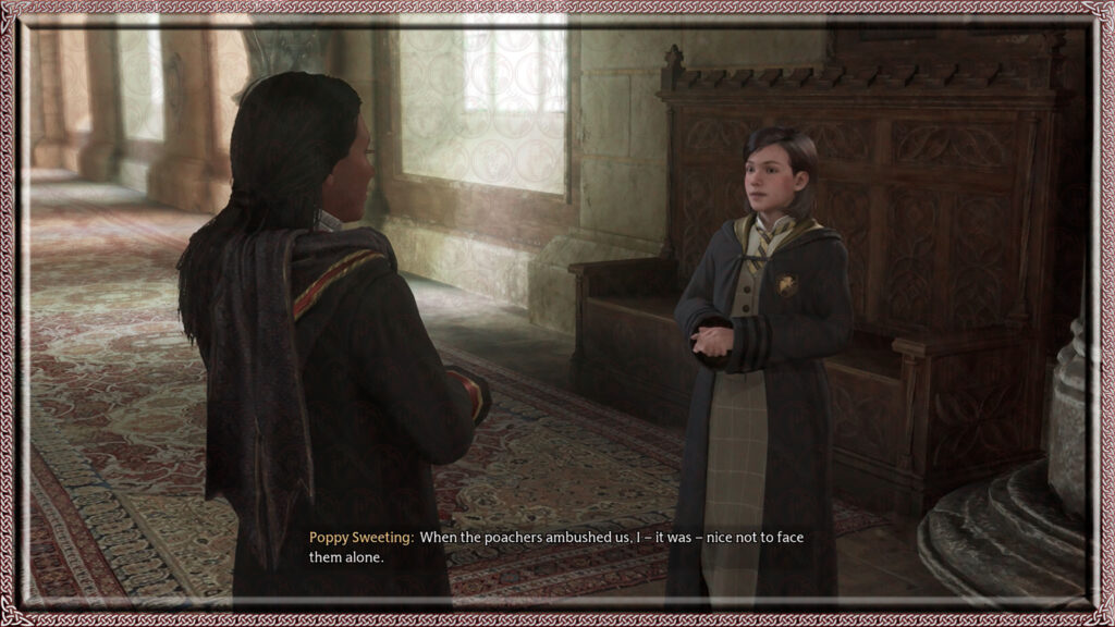 Poppy Sweeting admits her appreciation of not facing her adversaries alone.