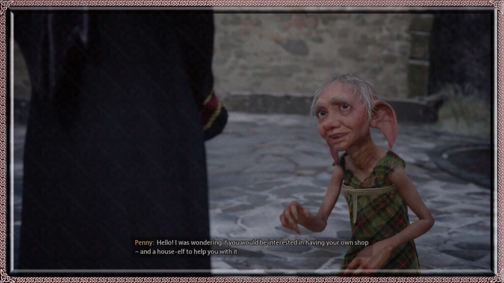 Penny engages the player in a business proposition.